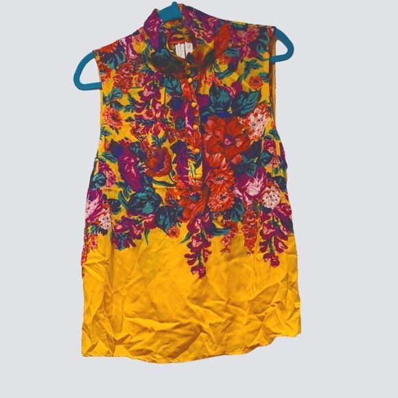 Anthropologie Floral Sleeveless Blouse - Multicolor - Picture 2 of 9